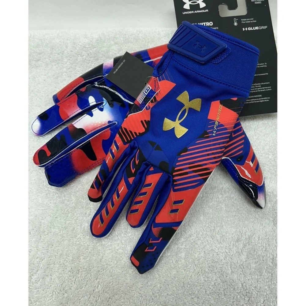 Under Armour Men's Medium UA F9 Nitro Glue Grip LIMITED EDITION Football Gloves